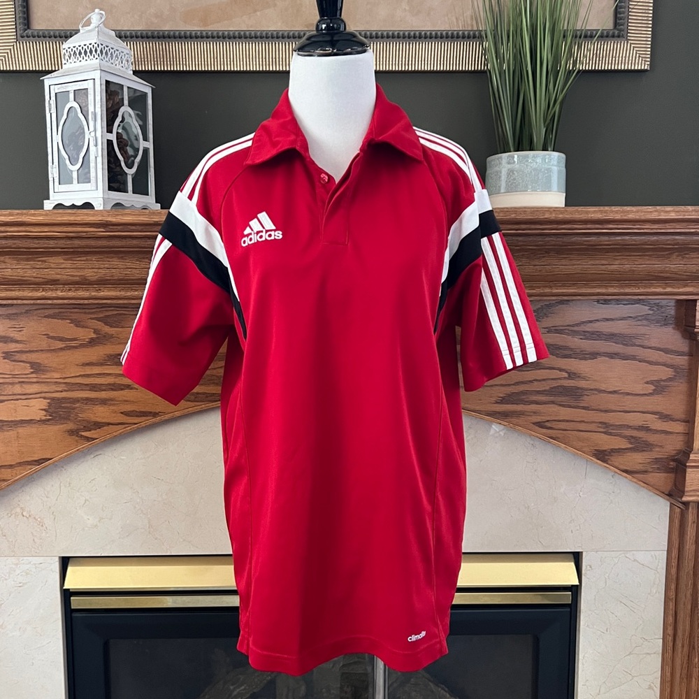 Adidas Climalite Men's Red Condivo 14 Athletic‎ Polo Shirt Size: M NWOT